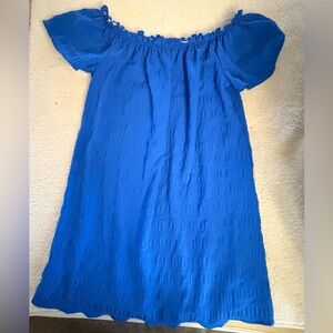 SHEIN Blue Off The Shoulder Dress Small